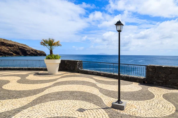 Strandpromenade Der Küste Der Insel Madeira Sommer Portugal — Stockfoto