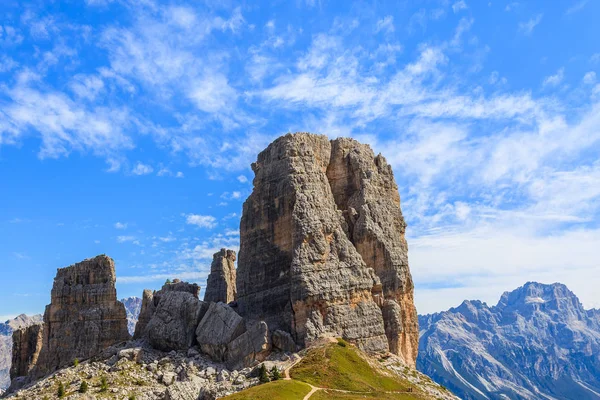 Cinque Torri Formacja Skalna Dolomity Pobliżu Cortina Ampezzo Włochy — Zdjęcie stockowe