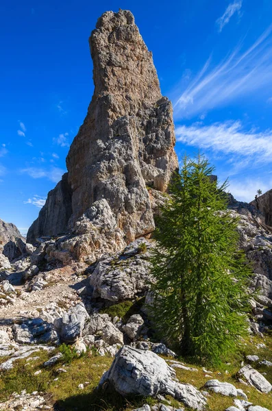 Rocas Parque Nacional Cinque Torri Las Montañas Dolomitas —  Fotos de Stock