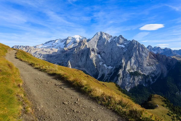 Turistická Cesta Marmolada Pohoří Dolomity Itálie — Stock fotografie