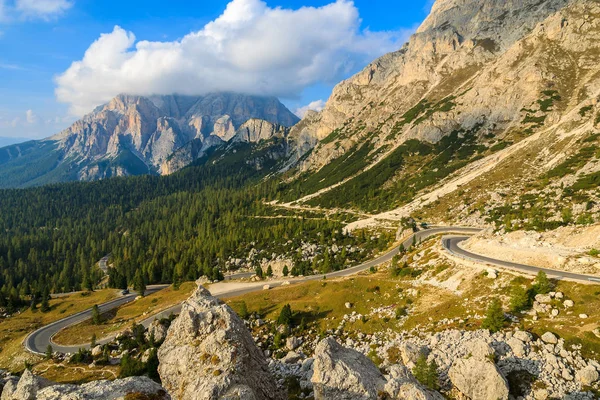 Dolomites Dağlar Görünümünü Sonbahar Sezonu Talya — Stok fotoğraf