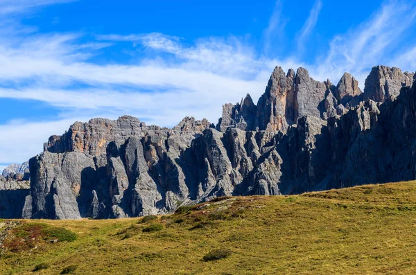 Widok Dolomity Passo Giau Jesienią Włochy — Zdjęcie stockowe