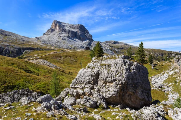 Skály Národním Parku Cinque Torri Pohoří Dolomity — Stock fotografie