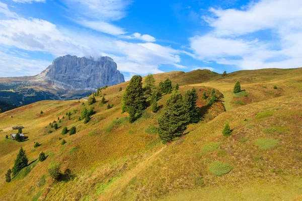 Осенний Пейзаж Горы Дамба Южный Тироль Италия — стоковое фото