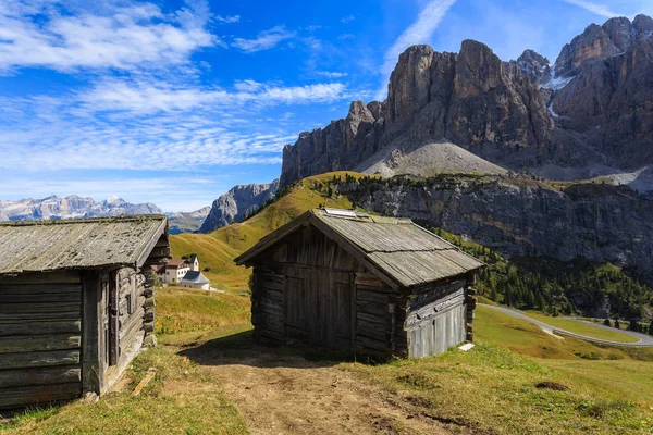 Trä Lada Dolomiterna Italien — Stockfoto