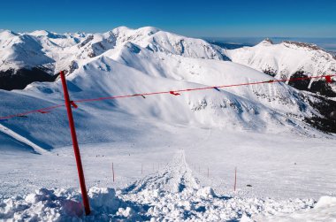 Kış görünümü Kasprowy Wierch, Polonya yakınındaki yüksek Tatra Dağları'nın