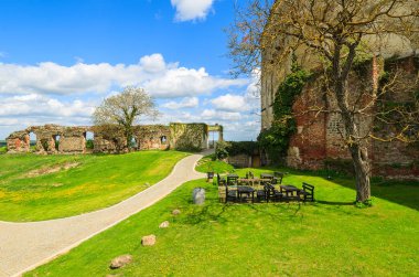 Ortaçağ Gussing kalede bahar süre: Burgenland, Austria