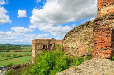 Ortaçağ Gussing kalede bahar süre: Burgenland, Austria