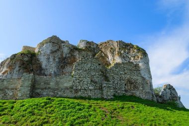 Kireçtaşı rock ve Ortaçağ Kalesi, Rabsztyn, Polonya
