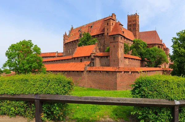 Malbork Hrad Středověké Pevnosti Řádu Německých Rytířů Unesco Světového Dědictví — Stock fotografie