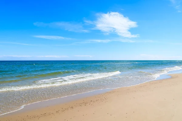 Hermosa Playa Arena Cerca Leba Mar Báltico Polonia — Foto de Stock