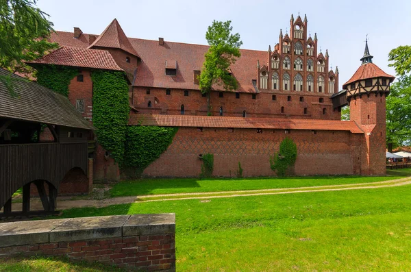 Malbork Hrad Středověké Pevnosti Řádu Německých Rytířů Unesco Světového Dědictví — Stock fotografie