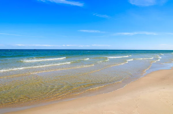 Hermosa Playa Arena Cerca Leba Mar Báltico Polonia — Foto de Stock