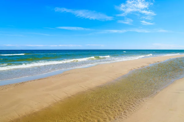 Prachtig Zandstrand Buurt Van Leba Oostzee Polen Stockfoto