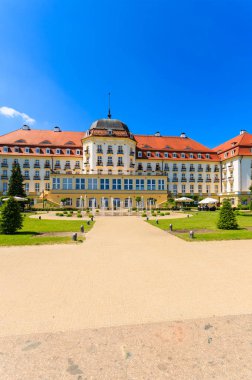 Beach Sopot sahil kasabasında yaz, Baltık Denizi, Polonya