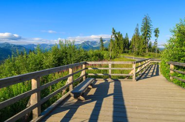 Bakış açısı platformu yakınındaki Lysa Polana Tatra Dağları, Polonya