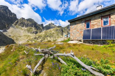 Teryho kulübe yaz peyzaj Tatra Dağları, Slovakya