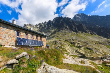 Teryho kulübe yaz peyzaj Tatra Dağları, Slovakya