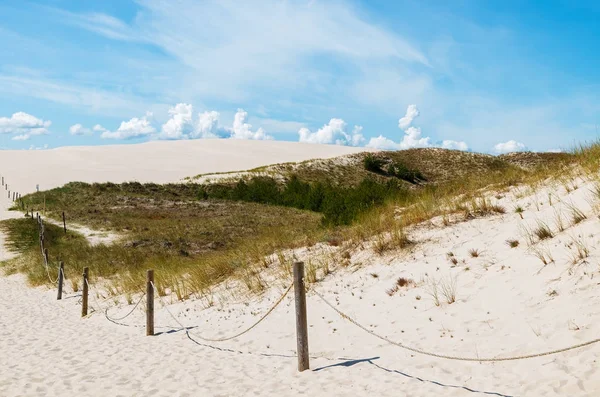 Entrada Dunas Arena Parque Nacional Slowinski Polonia — Foto de Stock