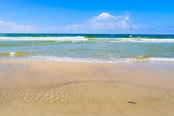 Olas Playa Del Mar Báltico Cerca Leba Polonia — Foto de Stock