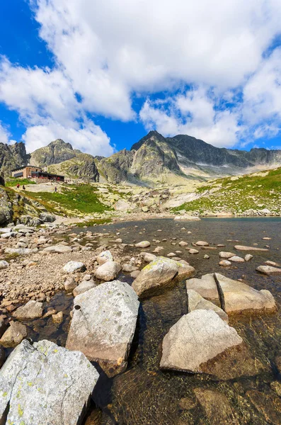 Batu Danau Alpine Musim Panas Pegunungan Tatra Slowakia — Stok Foto