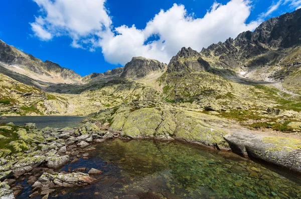 Vacker Sjö Sommarlandskap Tatrabergen Slovakien — Stockfoto