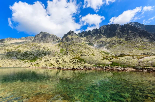 Danau Indah Pemandangan Musim Panas Pegunungan Tatra Slowakia — Stok Foto
