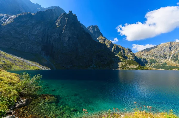 Vackra Czarny Staw Sjön Sommar Tatrabergen Polen — Stockfoto