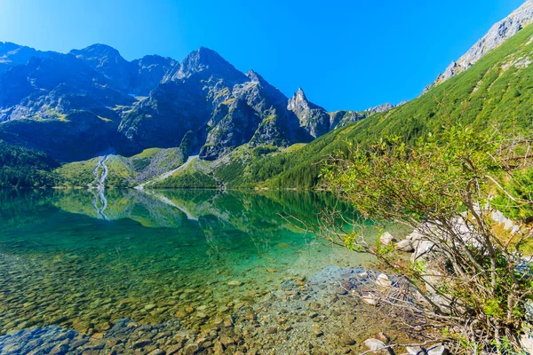 Lago Montaña Agua Verde Morskie Oko Montañas Tatra Polonia — Foto de Stock