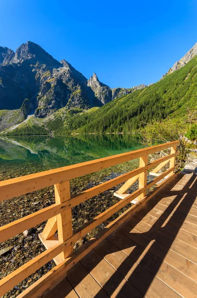 Footbridge Trail Morskie Oko Lake Tatra Mountains Poland — Stok Foto