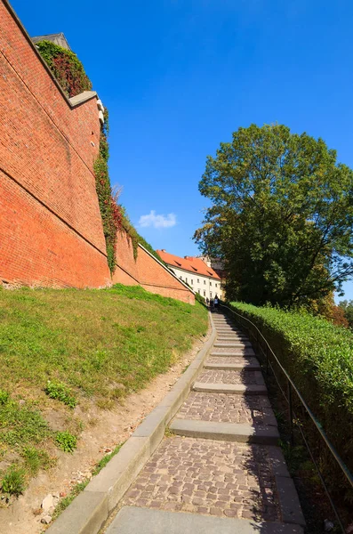 Wunderschönes Wawel Königsschloss Sonnigen Sommertagen Krakau Polen — Stockfoto