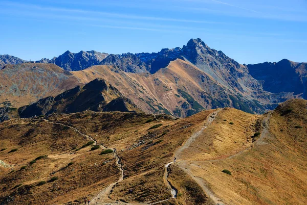 Sendero Montaña Desde Valle Hala Kondratowa Hasta Kopa Kondracka Giewont —  Fotos de Stock