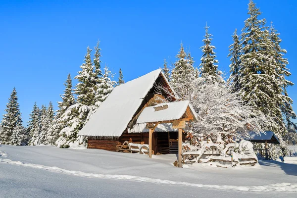 Cabaña Rusinowa Polana Invierno Montañas Tatra Polonia — Foto de Stock