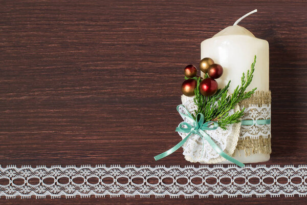 Рождественские свечи украшения своими руками. Шаг 7
 