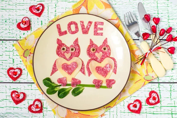 Креативний дизайн закуски день Святого Валентина — стокове фото