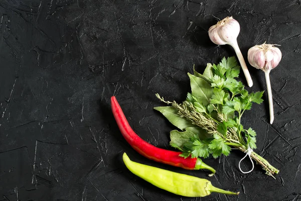 Μπουκέτο garni, καυτερή πιπεριά και σκόρδο — Φωτογραφία Αρχείου