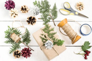 Noel için ev hediye kutusu süsleme 