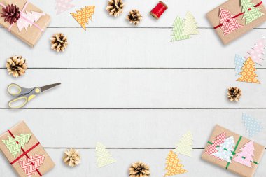 Festival Noel hediye kutuları yapım arka plan, 