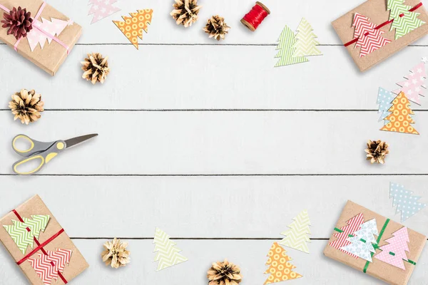 Festival Noel hediye kutuları yapım arka plan, 