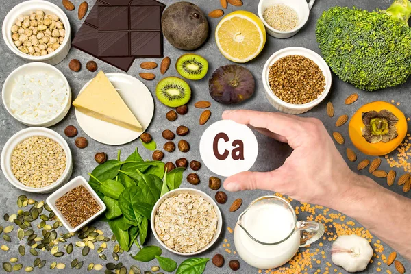 Food rich in calcium — Stock Photo, Image