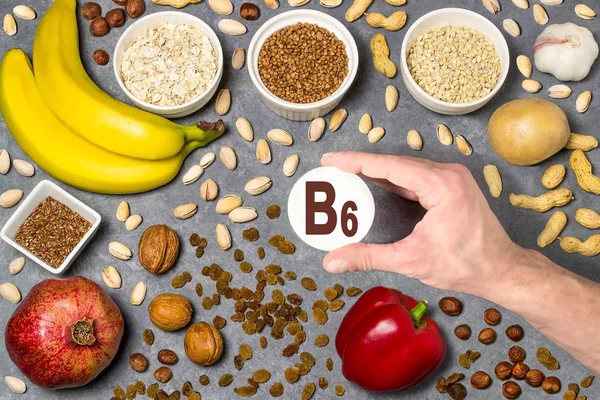 Food rich in vitamin B6 — Stock Photo, Image
