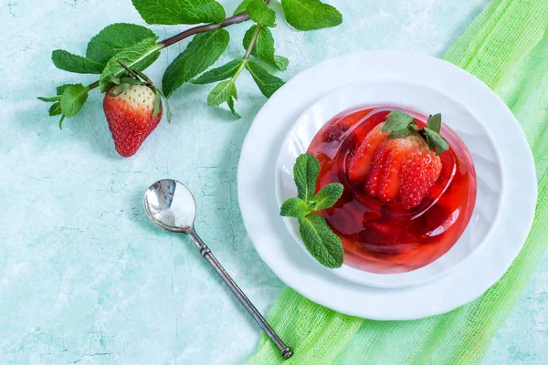 Delicious strawberry jelly with whole berries