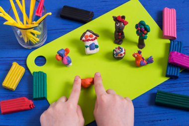 Çocuk hamuru rakam sculpts 