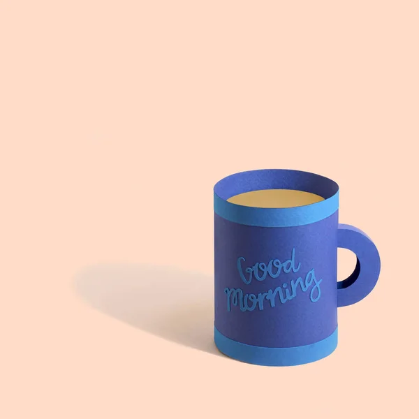 紅茶と青紙マグカップ — ストック写真
