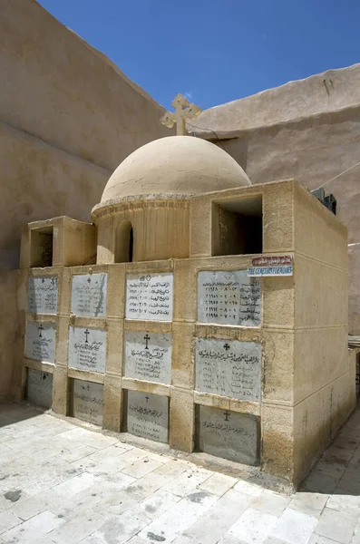 The Cemetery of Monks at Saint Bishoy Monastery at Wadi El-Natrun in Egypt, a Coptic Orthodox monastery founded in the 4th century AD.