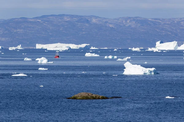 Icebergs de várias formas e tamanhos . — Fotografia de Stock