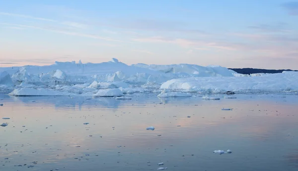 Polarnych Regionach Ziemi Lodowców Różnych Formach Rozmiarach Zmiany Klimatyczne Wzrost — Zdjęcie stockowe