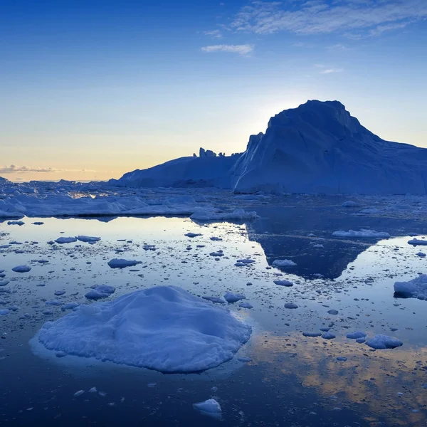 Regioni Polari Della Terra Iceberg Varie Forme Dimensioni Cambiamenti Climatici — Foto Stock