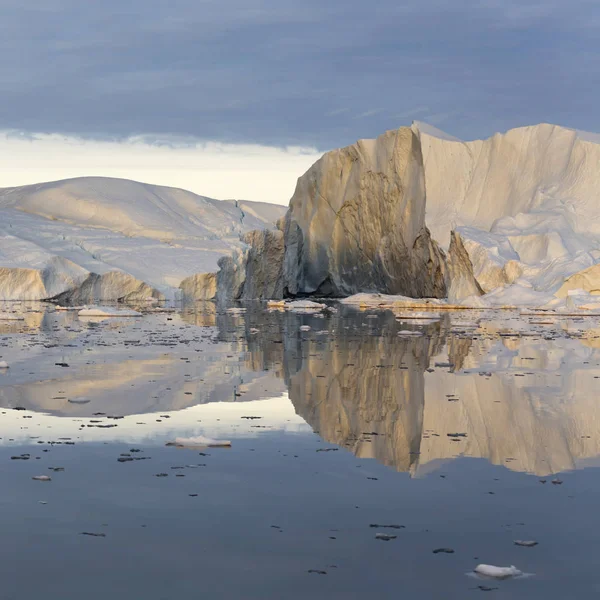 Regioni Polari Della Terra Iceberg Varie Forme Dimensioni Cambiamenti Climatici — Foto Stock