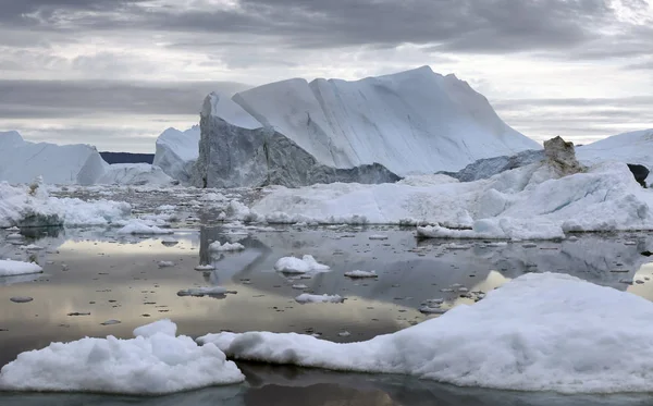 Polárních Oblastí Země Ledové Kry Nejrůznějších Tvarů Velikostí Klimatické Změny — Stock fotografie
